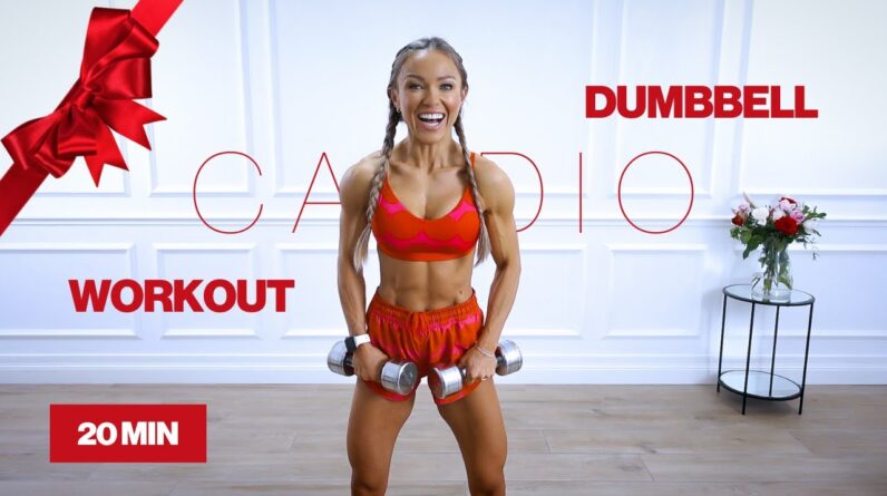 20 Minute SWEATY Dumbbell Cardio Workout &#8211; Full Body at Home