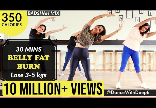 DWD#82 | 30mins Daily BELLY FAT BURN Workout | Easy Exercise to Lose weight 3-5kgs #dancewithdeepti